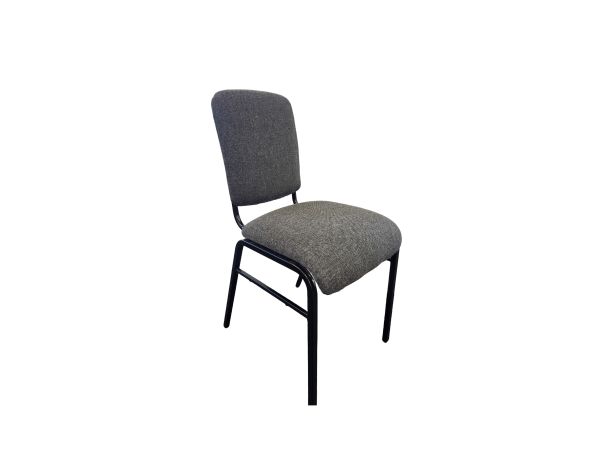 Encore Chair (Black Frame/GRAPHITE GREY Fabric/47cm) - CLEARANCE