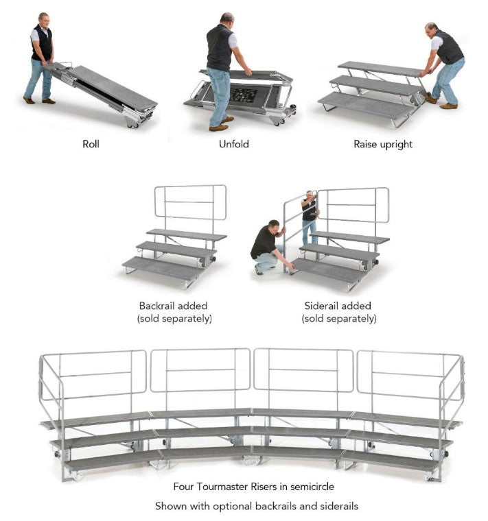 Tourmaster 3-Step Riser - 1.2m