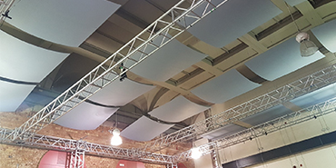 New acoustic ceiling panels at London South Bank Edric Hall Theatre New acoustic ceiling panels at London South Bank Edric Hall Theatre