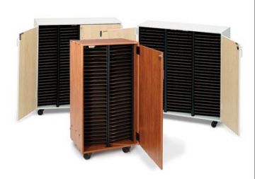 Four-Column Mobile Choral Folio Cabinet