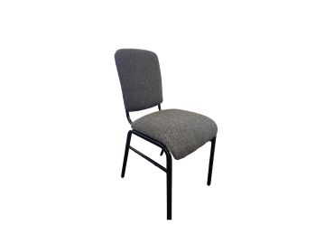 Encore Chairs (Black Frame/GRAPHITE GREY Fabric/43cm) - CLEARANCE - a number in stock